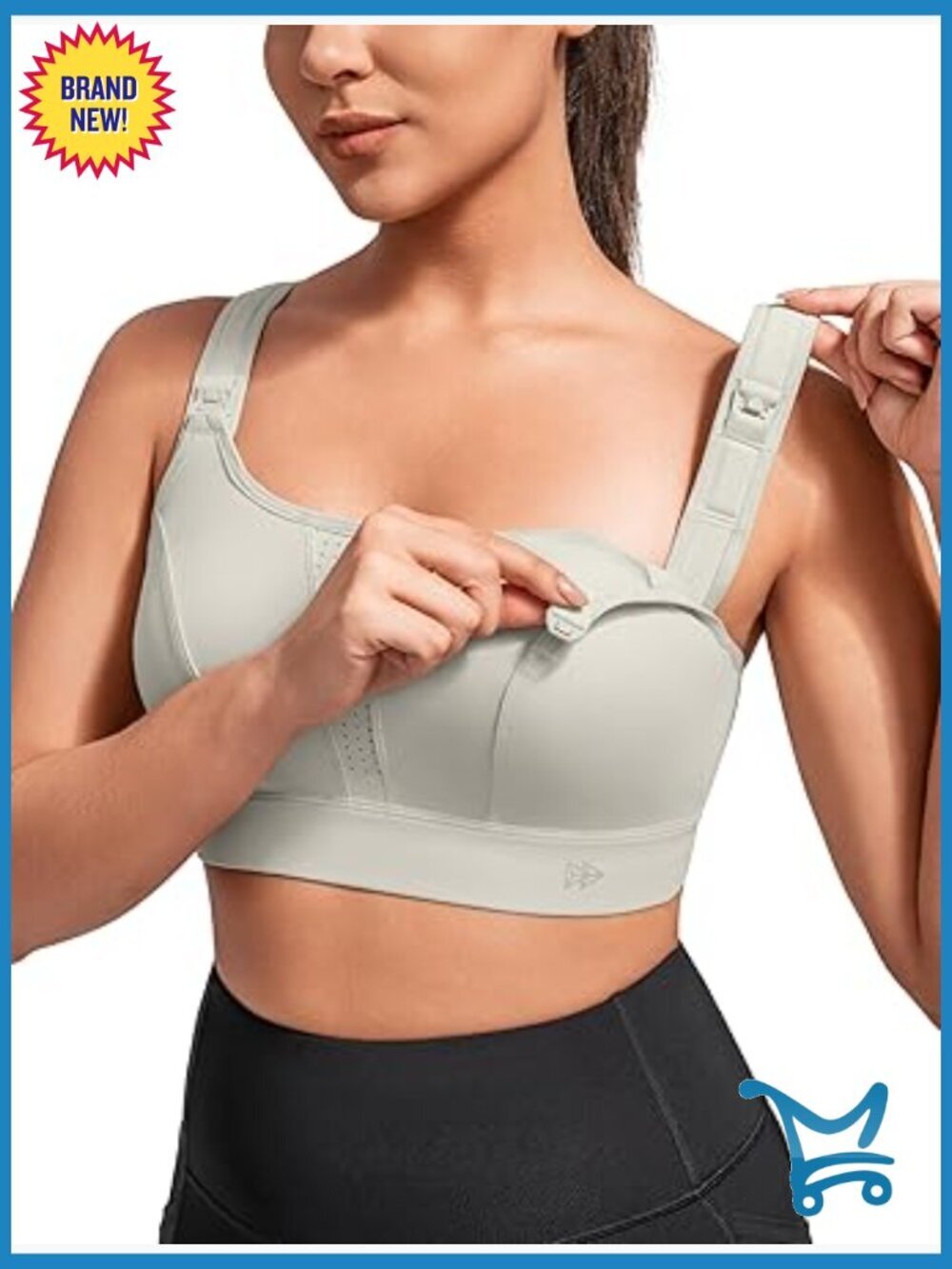 Nursing Sports Bra Wireless Maternity Bralette Full Coverage Hook & Eye